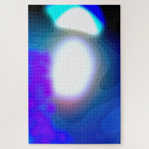 Exposed 7003 Blue And Purple Abstract Art Jigsaw Puzzle