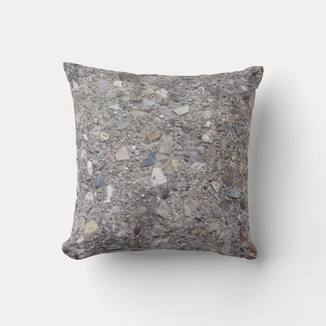 Exposed Aggregate (printed, not made of concrete) Throw Pillow (Front)