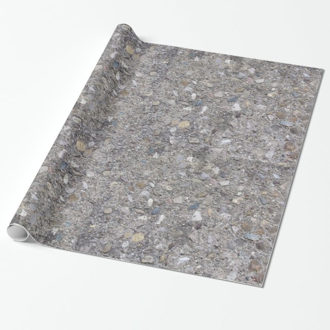Exposed Aggregate (printed, not made of concrete) Wrapping Paper (Unrolled)