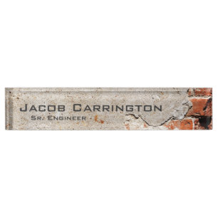 Exposed Brick and Mortar Nameplate