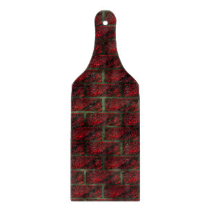 Exposed brick wall or tiles simulating it - fake cutting board