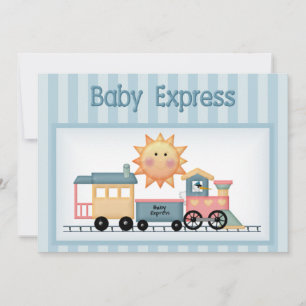 Express bébé Baby shower garçon Invitation
