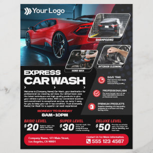 Express Car Wash - (Template) Flyer