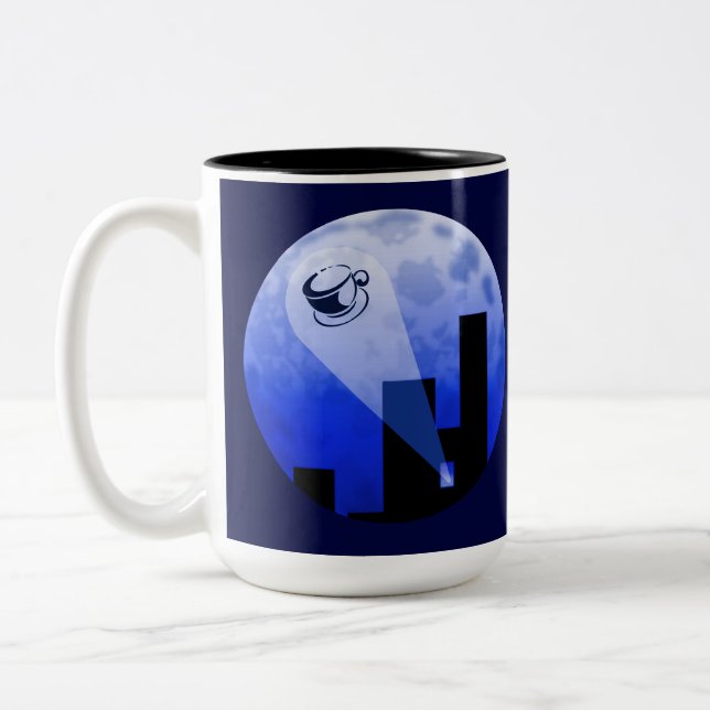 Express Delivery Coffee Humour Two-Tone Coffee Mug (Left)