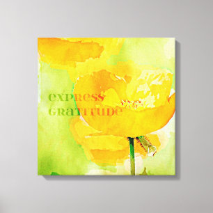 Express Gratitude Orange Poppy Canvas Print