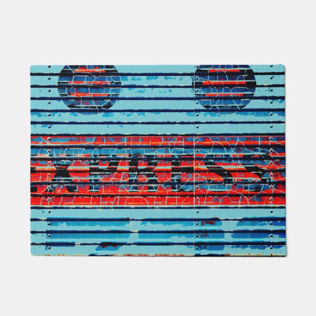 "Express" - Rustic Peeling Paint Doormat (Front)