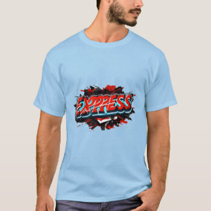 EXPRESS : Style Graffiti 3D Metallic T-Shirt Desig