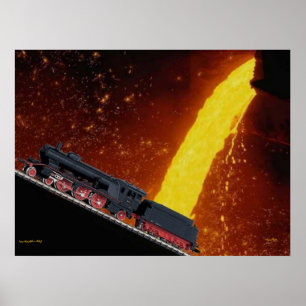 Express Train Locomotive  Poster