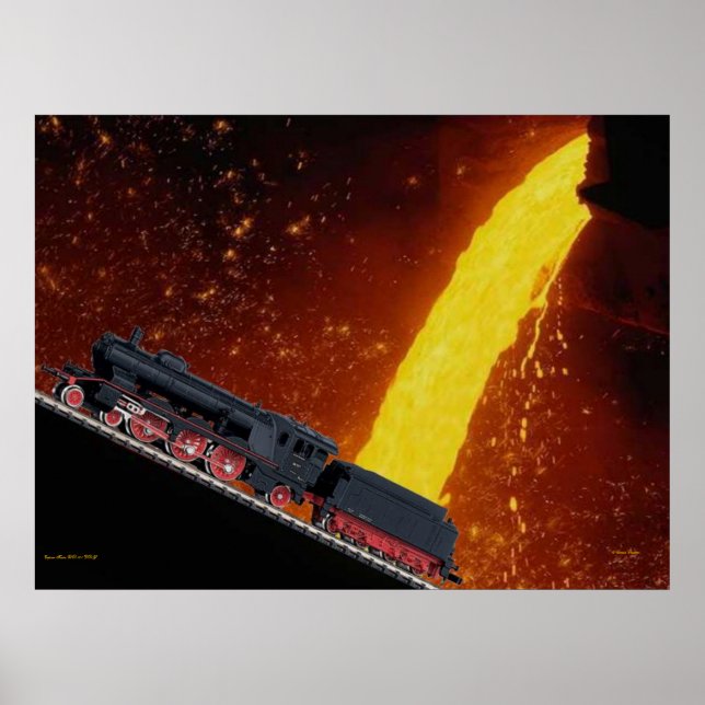 Express Train Locomotive  Poster (Front)