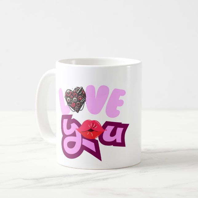 Express Your Love with Unique Coffee Mug (Front Left)