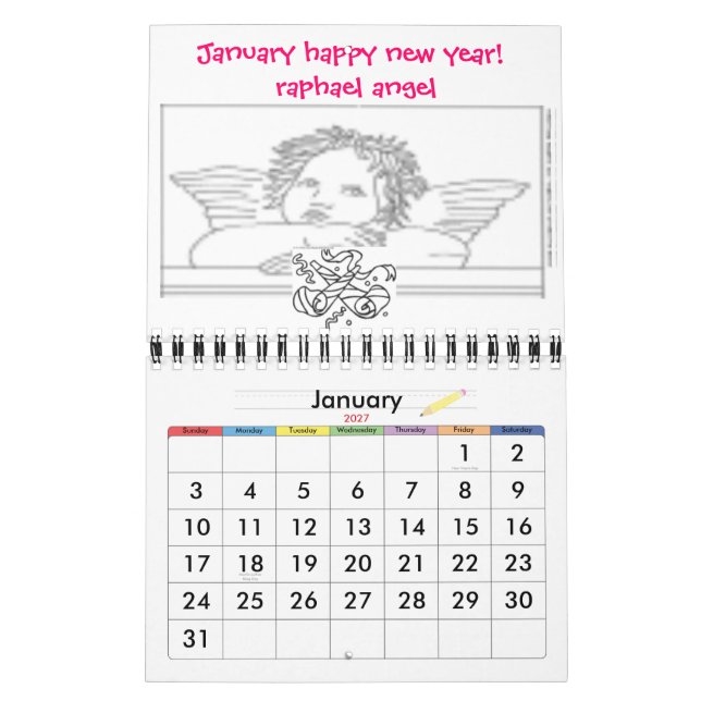 Express Yourself™ Angel Calendrier Coloriage Livre (Jan 2027)