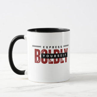 Express Yourself Boldly White Ceramic Mug