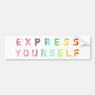 Express Yourself - Painterly Bumper Sticker