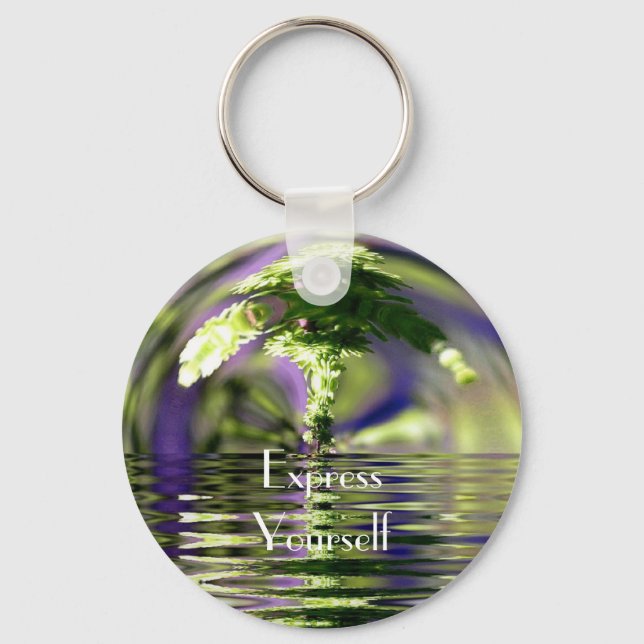 Express Yourself - Surreal Bonzi tree Keychain (Front)