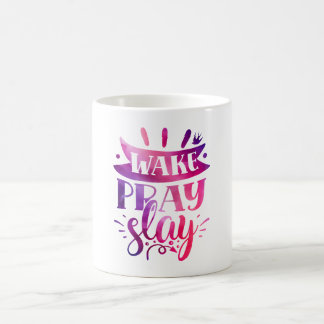 Express Yourself - Wake Pray Slay - Pink Coffee Mug