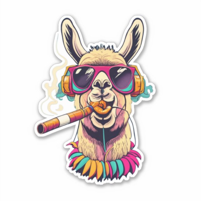 Express Yourself with Llama Vinyl Stickers (Front)