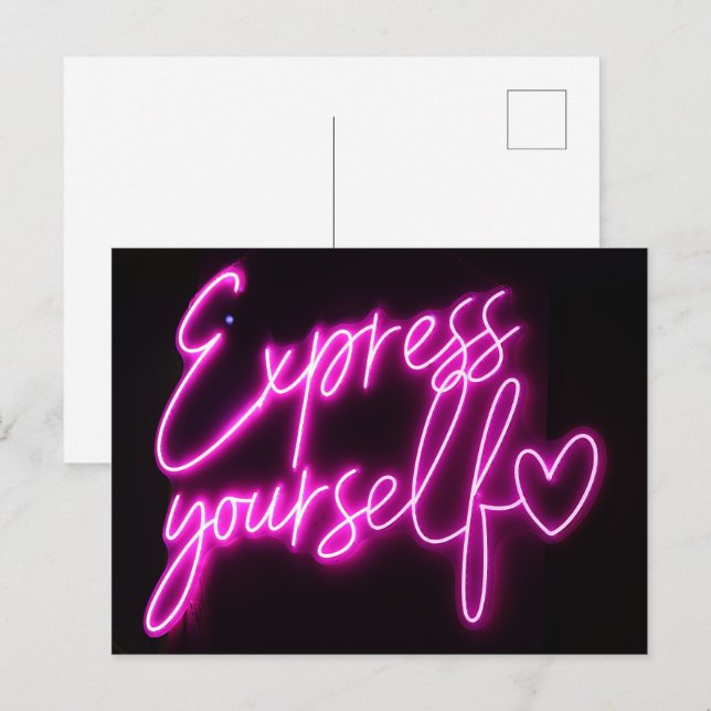 'Express Youself' Postcard - Pride Postcard (Front/Back)
