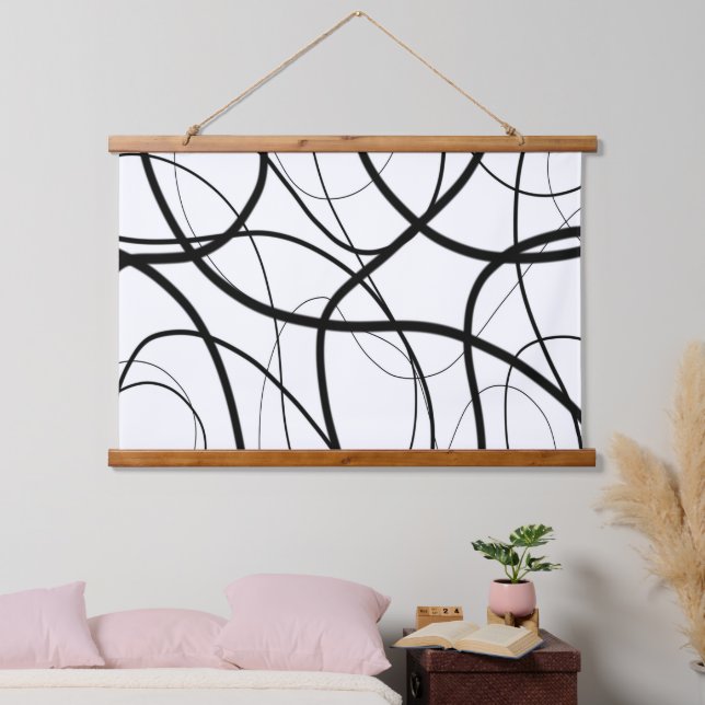Expression in Black and White  Hanging Tapestry (Bedroom)