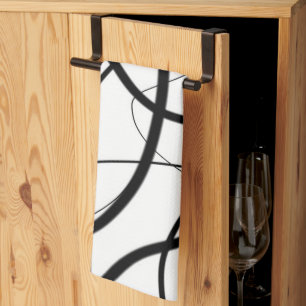 Expression in Black and White Kitchen Towel