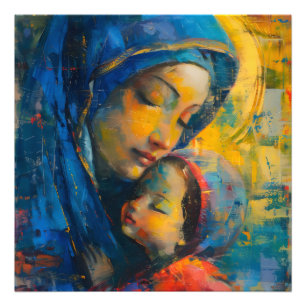 Expressionism Mary and Jesus Photo Print