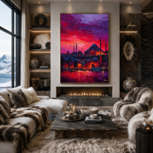 Expressionist Istanbul Skyline Vibrant City
