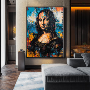 Expressionist Mona Lisa Poster – Bold Contemporary