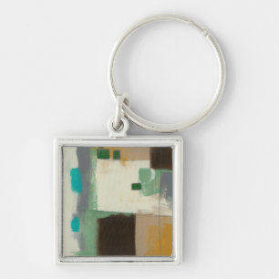 Expressionist Painting with Heavy Brush Strokes Keychain