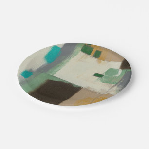 Expressionist Painting with Heavy Brush Strokes Paper Plate