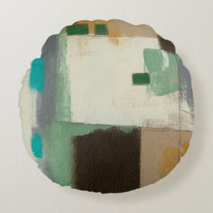 Expressionist Painting with Heavy Brush Strokes Round Pillow