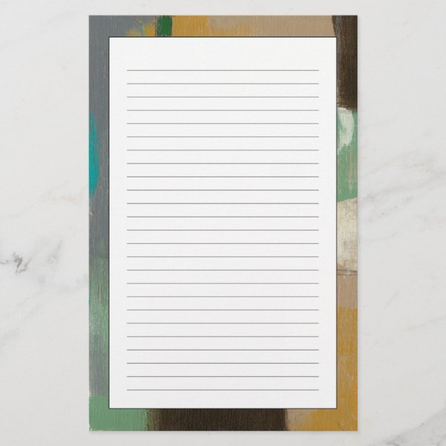 Expressionist Painting with Heavy Brush Strokes Stationery (Front)