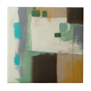 Expressionist Painting with Heavy Brush Strokes Tile