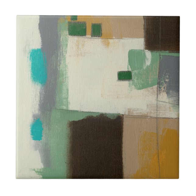 Expressionist Painting with Heavy Brush Strokes Tile (Front)