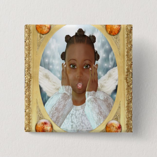 Expressions # 2 2 inch square button (Front)