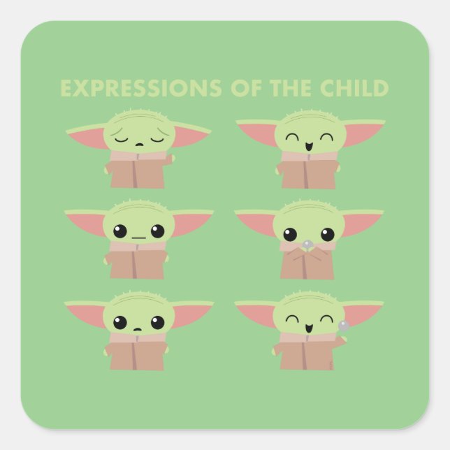 Expressions of The Child Illustrated Chart Square Sticker (Front)