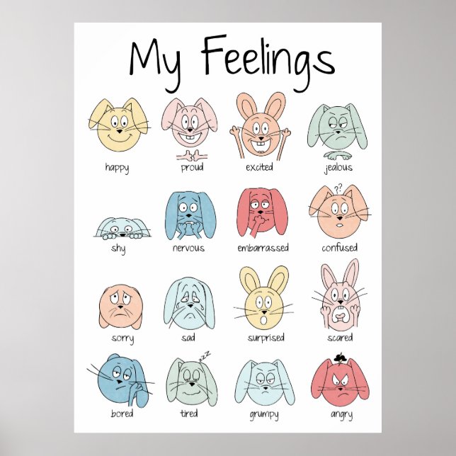 Expressions Print, Emotions Print, Feelings Print (Front)
