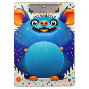 Expressive abstract animal art design colourful clipboard