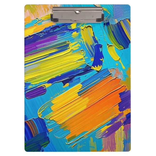 Expressive abstract art design wall decor poster clipboard (Front)