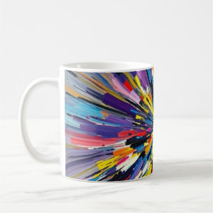 Expressive abstract art design wall decor poster coffee mug