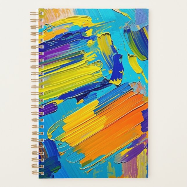 Expressive abstract art design wall decor poster planner (Front)