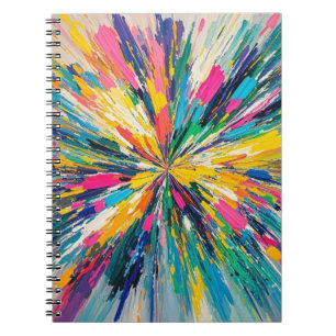 Expressive abstract colourful wall art poster deco notebook