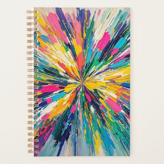 Expressive abstract colourful wall art poster deco planner (Front)