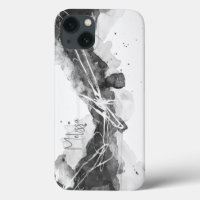 Expressive black and white abstract masculine