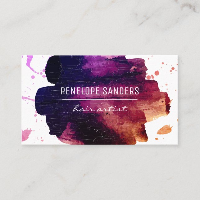 Expressive Brushed Business Card (Front)