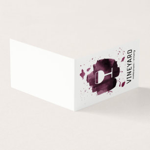 Expressive Brushed Texture / Wine Glass Business Card