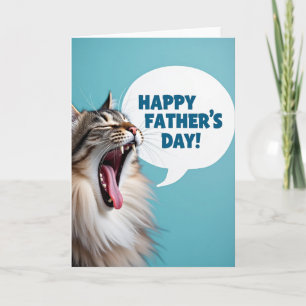 Expressive Cat Fathers Card