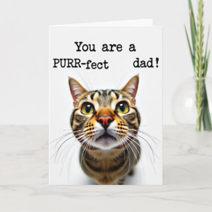 Expressive Cat Fathers Day Card
