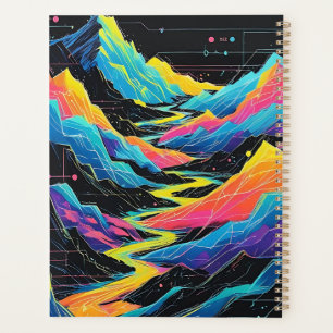 Expressive Color Pencil Digital Code Landscape  Planner
