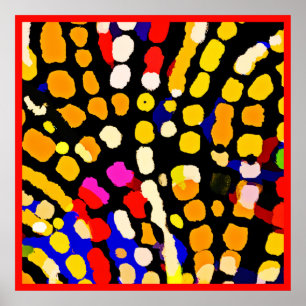 Expressive Color Play Pattern Poster