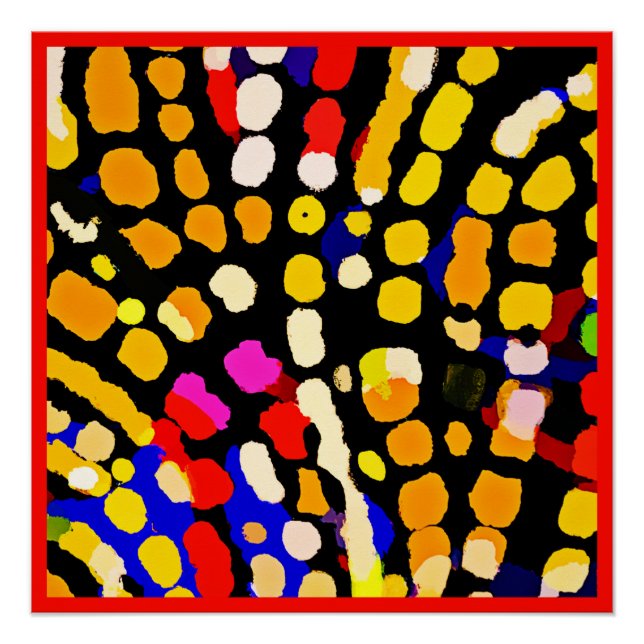 Expressive Colour Play Pattern Poster (Front)
