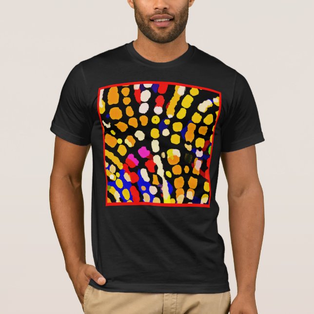 Expressive Colour Play Pattern T-Shirt (Front)